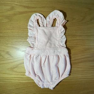 0-3m Baby Girl Pink Romper | Boho Baby Clothes | Hippie | Easter | Summer